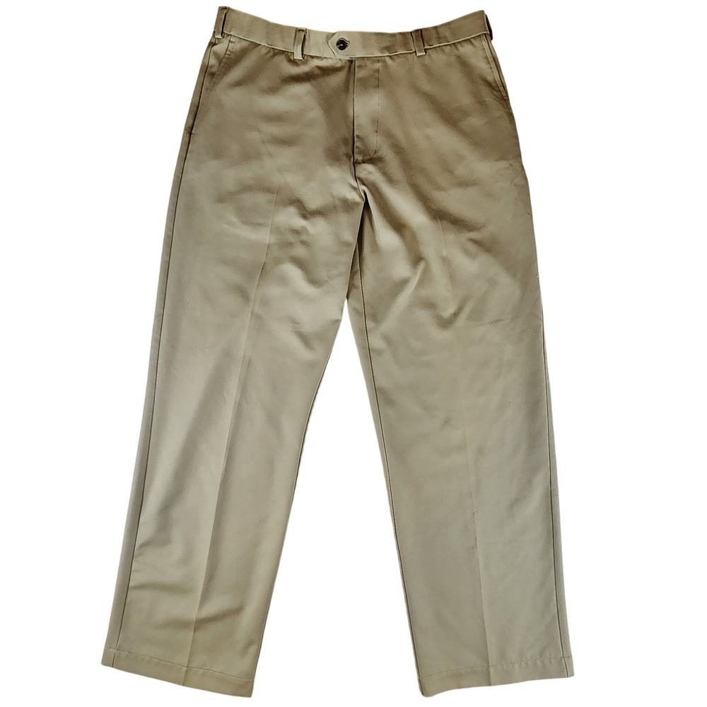 IZOD XFG Mens Golf Pants Khaki Tan Performance 36x32 Straight Leg 4564069